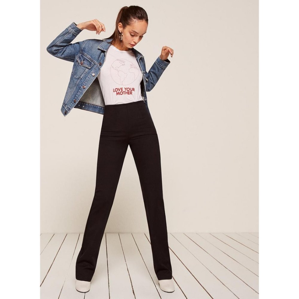 NWT Reformation Cara Pant in Black